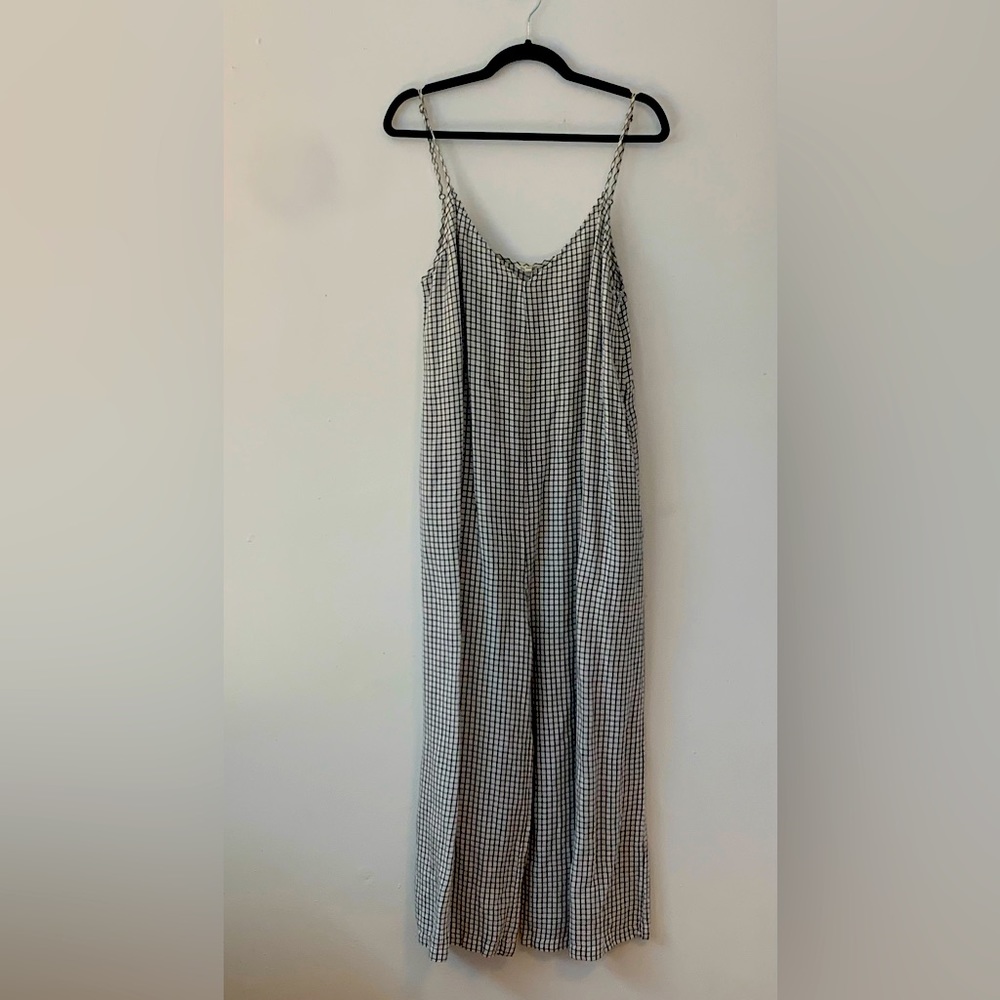 Ali Golden V-Neck Black & White Jumpsuit